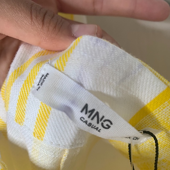 NEW Mango | Two Tone Yellow Linen Overall Dress - Picture 8 of 12